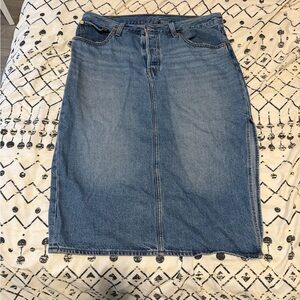 Levi's Blue Denim Pencil Skirt